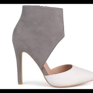 Zinia Suede Ankle leather cuff heel (New in box)